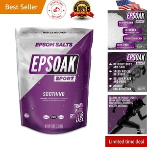 Sport Lavender Epsom Salt - 5 lbs Detox and Relaxation for Active Lifestyles - Picture 1 of 9