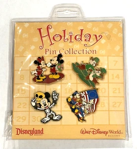 DISNEYLAND WDW HOLIDAY PIN COLLECTION SET HALLOWEEN MICKEY AND CHIP & DALE MORE - Picture 1 of 6