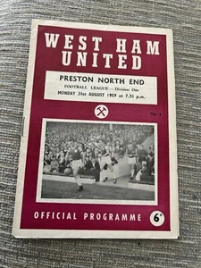 west ham vs Preston 59/60 - Picture 1 of 2