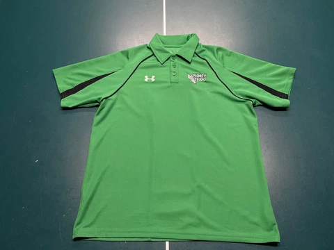 North Texas Mean Green NCAA Under Armour Polo Shirt Size Medium Cover