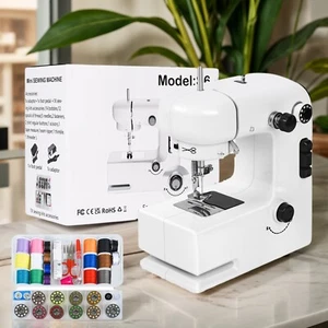 Portable Electric Sewing Machine Beginners Crafting Mending Machine Mini Gifts - Picture 1 of 8