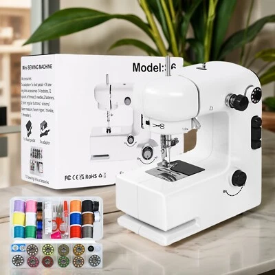 Portable Electric Sewing Machine Beginners Crafting Mending Machine Mini Gifts - Image 1 of 4
