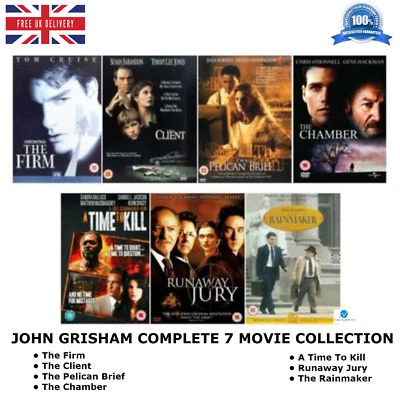 JOHN GRISHAM Complete 7 Movie Collection Films Based On Novels SEALED UK R2 DVD - Image 1 of 4