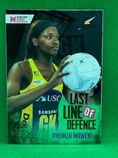 Phuzma Mawena Lightning Last Line of Defence 2019 Super Netball Card #LLD-14