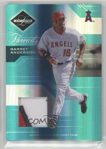 2005 Leaf Limited Threads Jerseys Prime /60 Garret Anderson #130