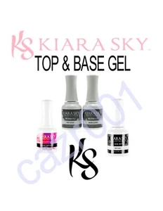 KIARA SKY GEL ESSENTIALS NON WIPE TOP/ ULTIMATE TOP/BASE COAT/LED/UV TOP COAT - Picture 1 of 7