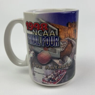 Taza de café vintage 1998 NCAA Final Four San Antonio Alamo College Baloncesto Foto 1 de 4
