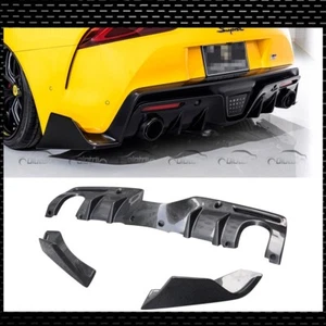 Carbon Fiber For Toyota Supra GR A90 Coupe 2019UP Rear Diffuser Side Splitters - Picture 1 of 11