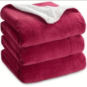Bedsure Sherpa Twin Blanket Ultra Soft Warm Winter Fuzzy Cozy Bedding NWT - Picture 1 of 2