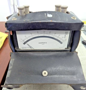 Vintage Weston 582 AC Amperemeter Bakelit und Leder tragbare Tasche [C0S4] #2 - Bild 1 von 8