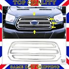 Chrome Front Grill Set 5 Pcs Stainless Steel For Ford Transit Mk8 2013 To 2018