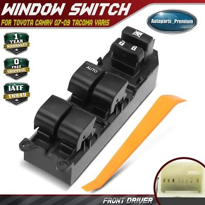  Front Left Driver Power Window Switch for Toyota Camry 2007-2009 Tacoma Yaris - Image 1 of 4