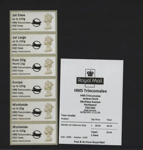 MACHIN Ma15 HMS TRINCOMALEE 200 YRS JUNE 2017 A006 Coll Strip POST GO FV £18.45 - Picture 1 of 1