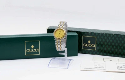 New Batt [Vintage] GUCCI 9000M Gold 31mm Quartz Men's Watch Vintage From JAPAN - image 1 of 4