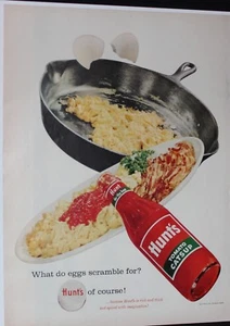 Vintage Life Magazine Ad From 1958  Print Advertising Hunt's Tomato Catsup - Picture 1 of 2
