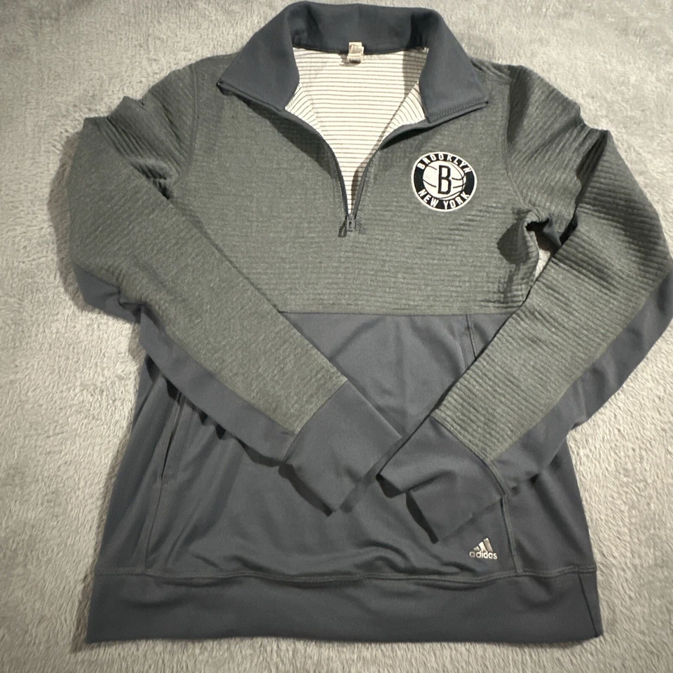 Adidas Brooklyn NY Nets Gray NBA Basketball Youth Boy’s Sz Small - Image 1 of 4