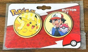 Pokemon Button Set Ash Und Pikachu Sammler NEU RARE - Bild 1 von 1