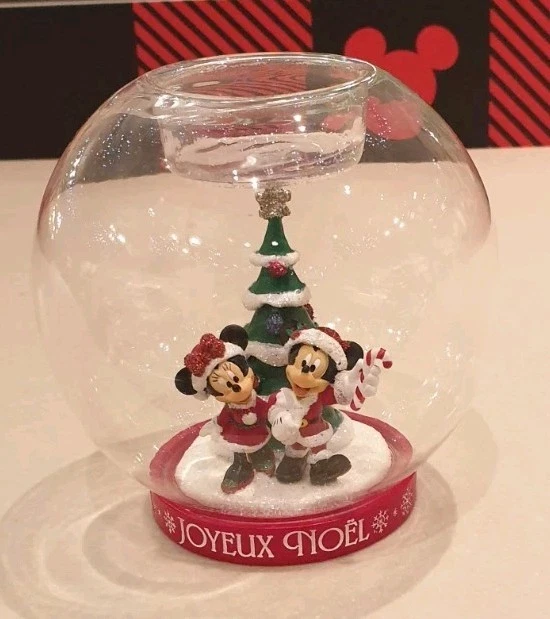 Mickey Minnie Christmas Candle Holder Disneyland Paris - Image 1 of 3