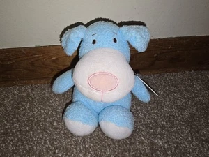 Vintage Kids II Mini Baby Plush Rare Puppy Dog Blue Stuffed Animal Lovey Toy '02 - Picture 1 of 6