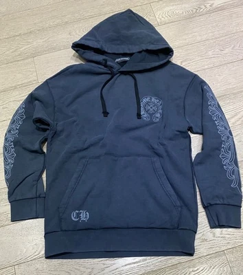 Sudadera con capucha cromada Chearts estampado de logotipo lavado a la piedra talla L Foto 1 de 4