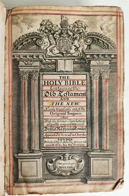 1679 BIBLE in ENGLISH antique OLD & NEW TESTAMENT ORIGINAL BINDING 17th CENTURY - Image 1 of 4