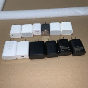 Lot of 12 Type C 5V power adapter charger for cell phone's, etc. - Picture 1 of 3