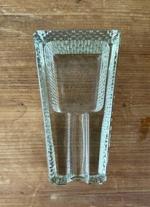 Vintage MCM Blenko Clear Glass Cigar Cigarette Ashtray Coffin 7”L MINT - Picture 1 of 11