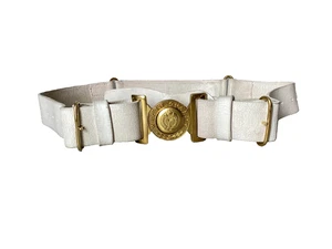 Welsh GUARDS Buff Leather Parade Waist BELT White REENACTMENT - Picture 1 of 6