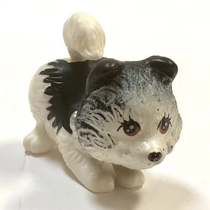 G1 Littlest Pet Shop Mail Order 1992 Puppy Dog Black White Puffy Husky Kenner - Picture 1 of 9