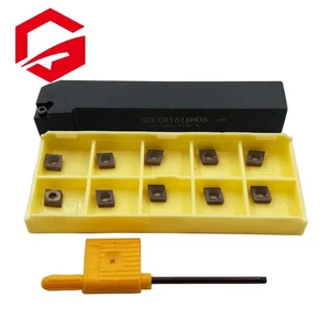 Portaherramientas de giro externo de torno SCLCR 1616H06 16 mm + insertos CCMT060204 CCMT21,51 - Imagen 1 de 8