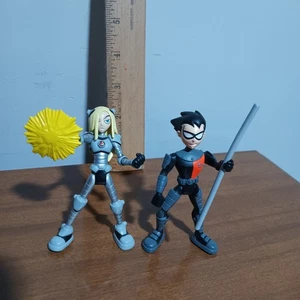 Teen Titans Go! Slade Robin & Terra Action Figuren Set 2005 Bandai komplett  - Bild 1 von 8