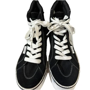 Steve Madden Womens Black Suede High Top, High Sole, Shoes, Size: 10M - Picture 1 of 11