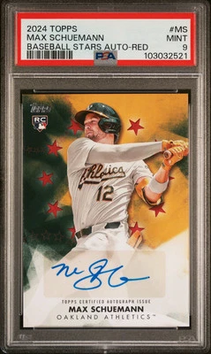 2024 Topps Max Schuemann Baseball Stars Auto Red PSA 9 - 03/25 - Image 1 of 2