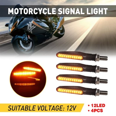 Luz de señal de giro ámbar para motocicleta 4 piezas para Kawasaki Aprilia BMW Ducati Honda EE. UU. Foto 1 de 4