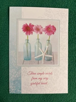 LIQUIDATING-Leanin’ Tree Scripture Thank You Greeting Card “Three Simple…” - Image 1 of 4