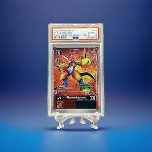 Digimon Card Game Flamedramon Evolution Cup Prize Top 4  PSA 10 Gem Mint POP 1 - Picture 1 of 3