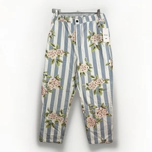 Pantalón RVCA Scrunchie Cintura Alta Para Mujer L 12 Nuevo Con Etiquetas Floral Boho Romántico Cottagecore - Imagen 1 de 9