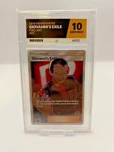 Pokemon As Grado 10 - Giovanni's Exile 67/68 Hidden Fates *Gema Como Nueva* - Imagen 1 de 2
