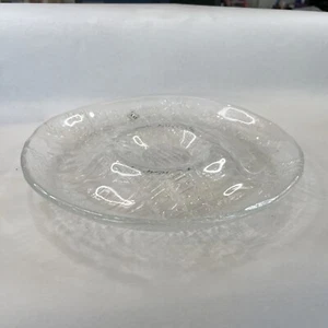 Vintage Mount Blown Clear Crystal Glass Plate Rim Dish Bowl ๐ฎ๐น๐ฎ๐น - Picture 1 of 10