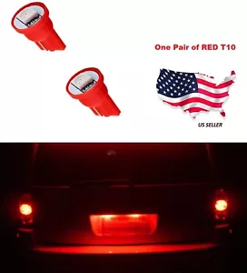 192 194 W5W 168 Xenon Brand New 2 Pcs Red T10 1-SMD Wedge 5050 LED Light Bulbs - Picture 1 of 4
