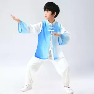 3 Pcs Girl Boy Kung Fu Suit Chinese Martial Art Tai Chi Performance Suit Soft - Picture 1 of 15