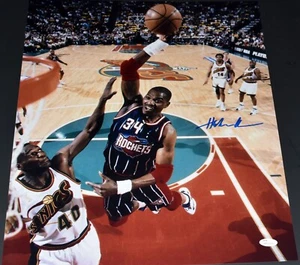 HAKEEM OLAJUWON AUTOGRAPHED SIGNED HOUSTON ROCKETS 16x20 PHOTO JSA - Picture 1 of 1