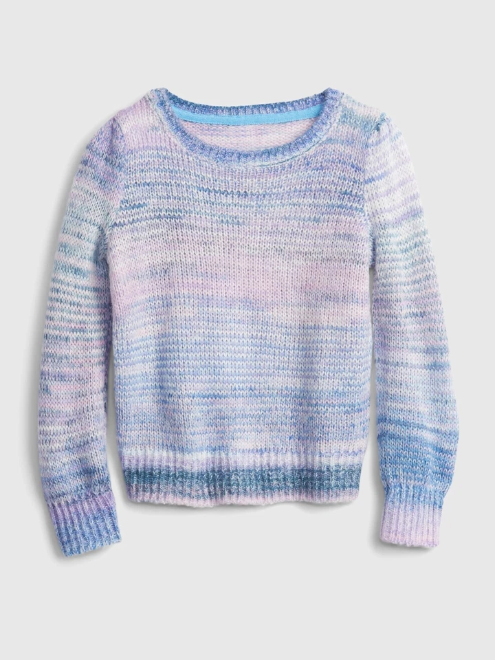 NUEVO GAP Suéter Manga Abullonada Ombre Multicolor Niñas Pequeñas Talla 2T Foto 1 de 1