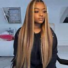 Brown Human Hair Wigs Brazilian Full Long Straight 2023 New Front Wig N0y8