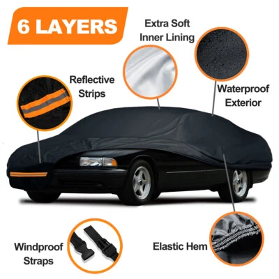 Heavy Duty 6 Layer Car Cover Custom FIT [CHEVY IMPALA ] 1994-1996 Outdoor Indoor - Image 1 of 4