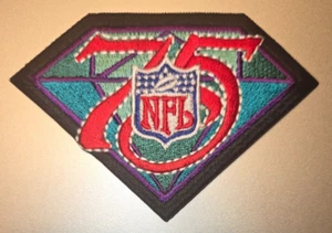 NFL 75 YEARS IRON ON PATCH 3.5" X 2.5" FAST FREE SHIPPING W/ TRACKING - Picture 1 of 1
