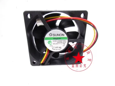 1PC SUNON KDE2406PTB3 24V 2.4W 6CM 3-wire cooling fan - Image 1 of 4