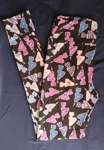 One Size LuLaRoe Simply Comfortable Leggings Fun Birthday - Picture 1 of 3