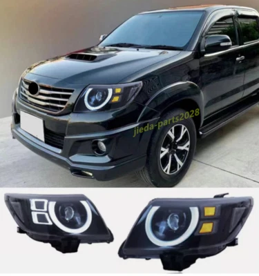 Conjunto de faros LED proyector de lente de doble haz para Toyota HILUX VIGO 2012-14 Foto 1 de 4