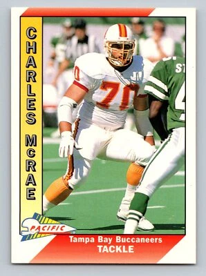 Charles McRae RC Rookie 1991 Pacific #652 Tampa Bay Buccaneers - Image 1 of 2